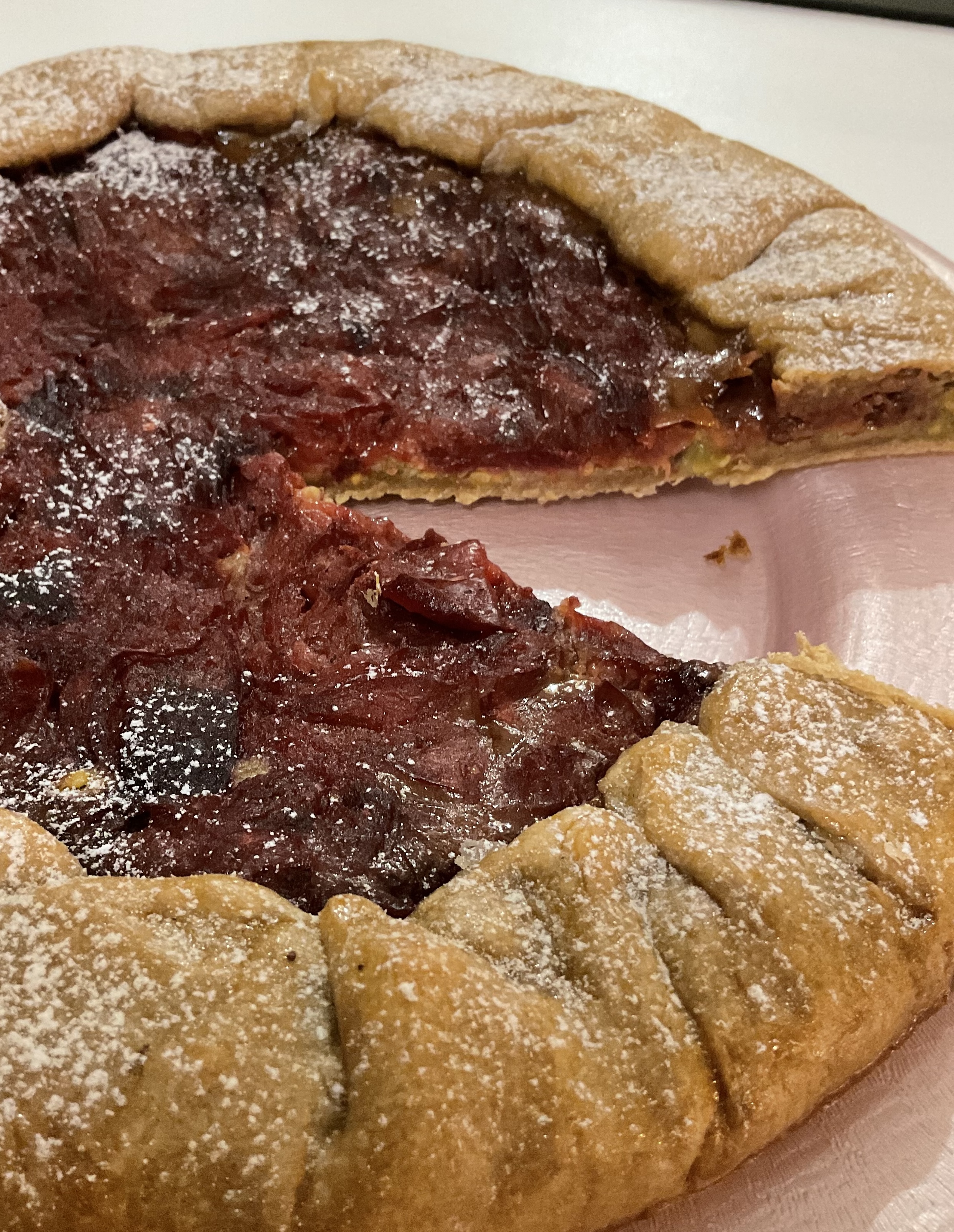 Plum Pie with Pistachios Plum Pie with Pistachios