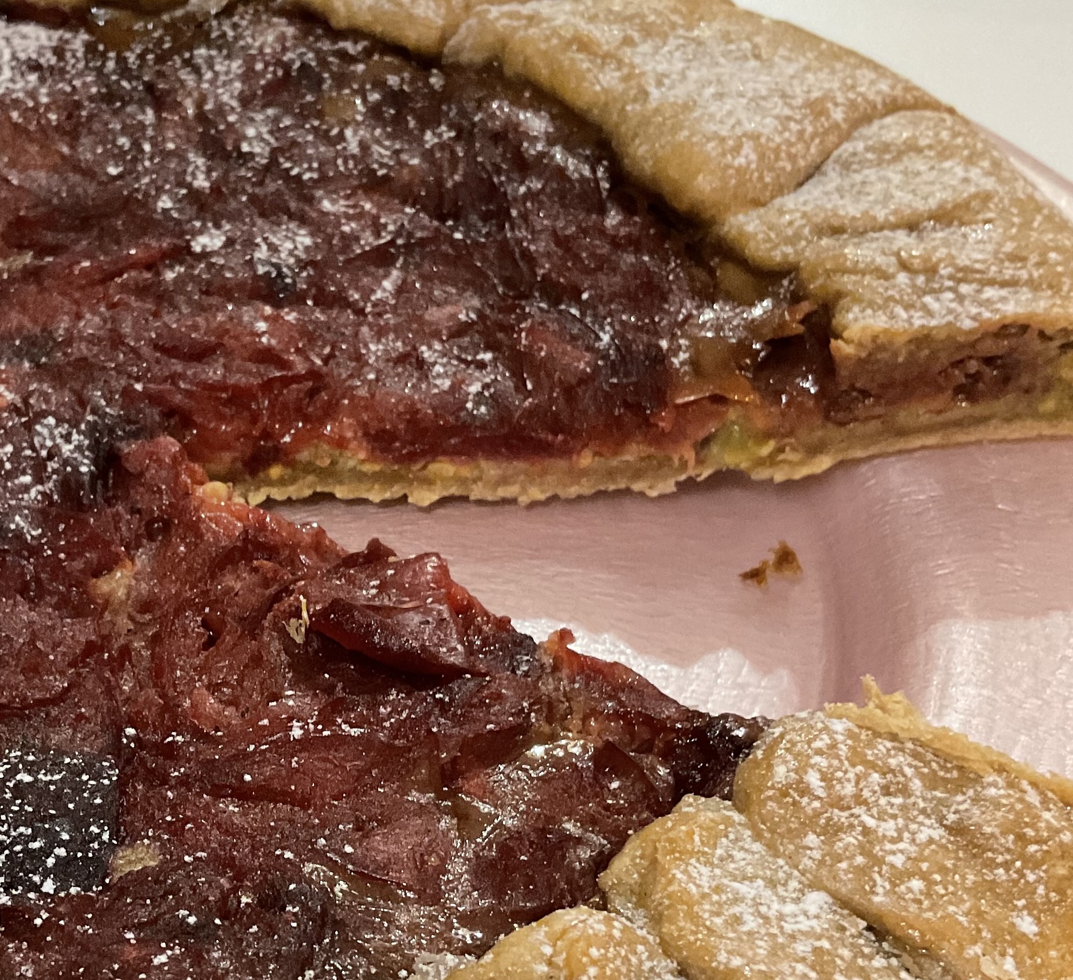 Plum Pistachio Fusion Pie